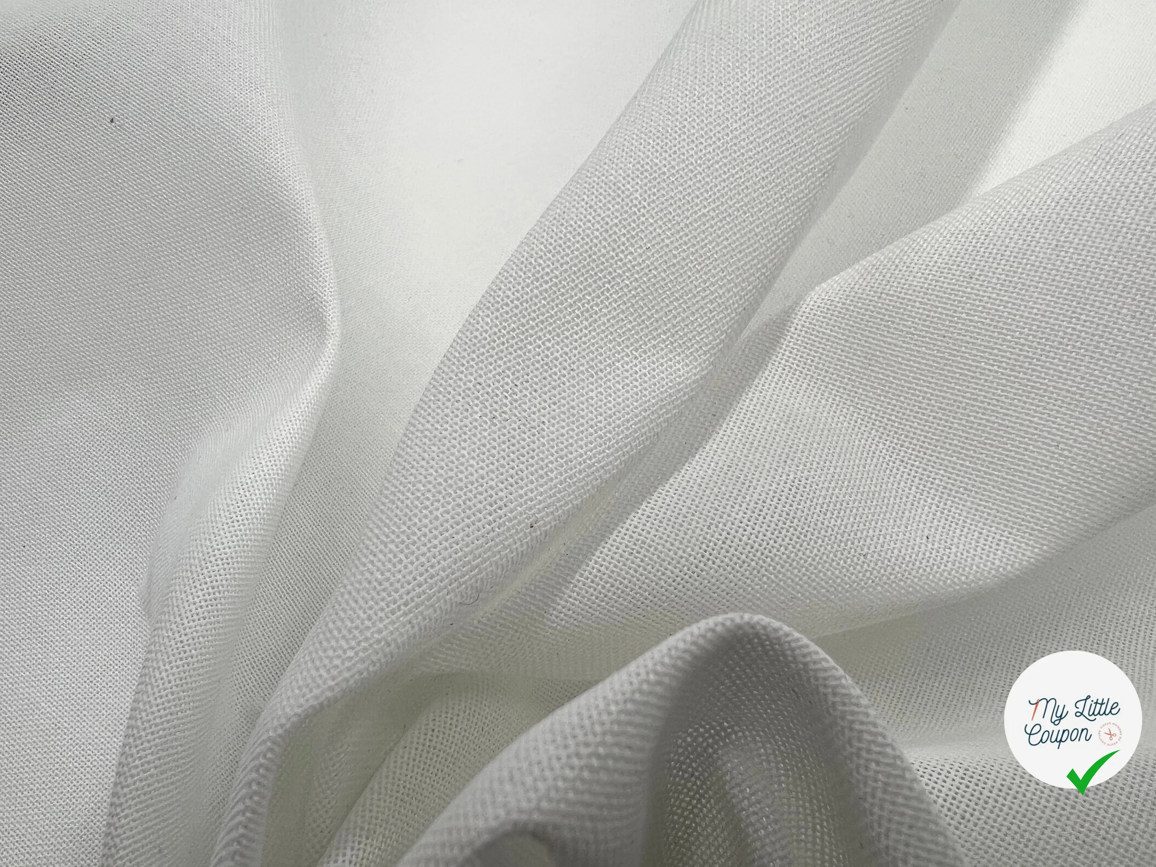 TARLATANE BLANCHE - coupon de tissu de 3 mètres - My Little Coupon - tissu - coudre