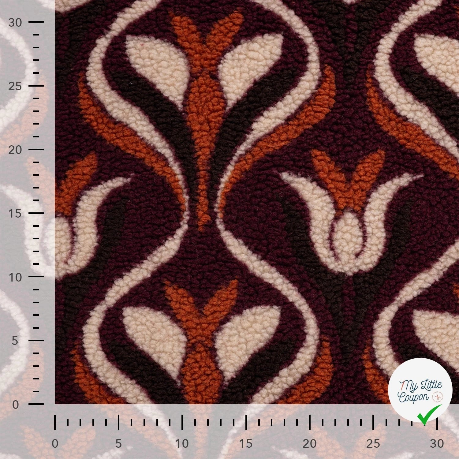 Teddy jacquard bordeaux - mise en situation