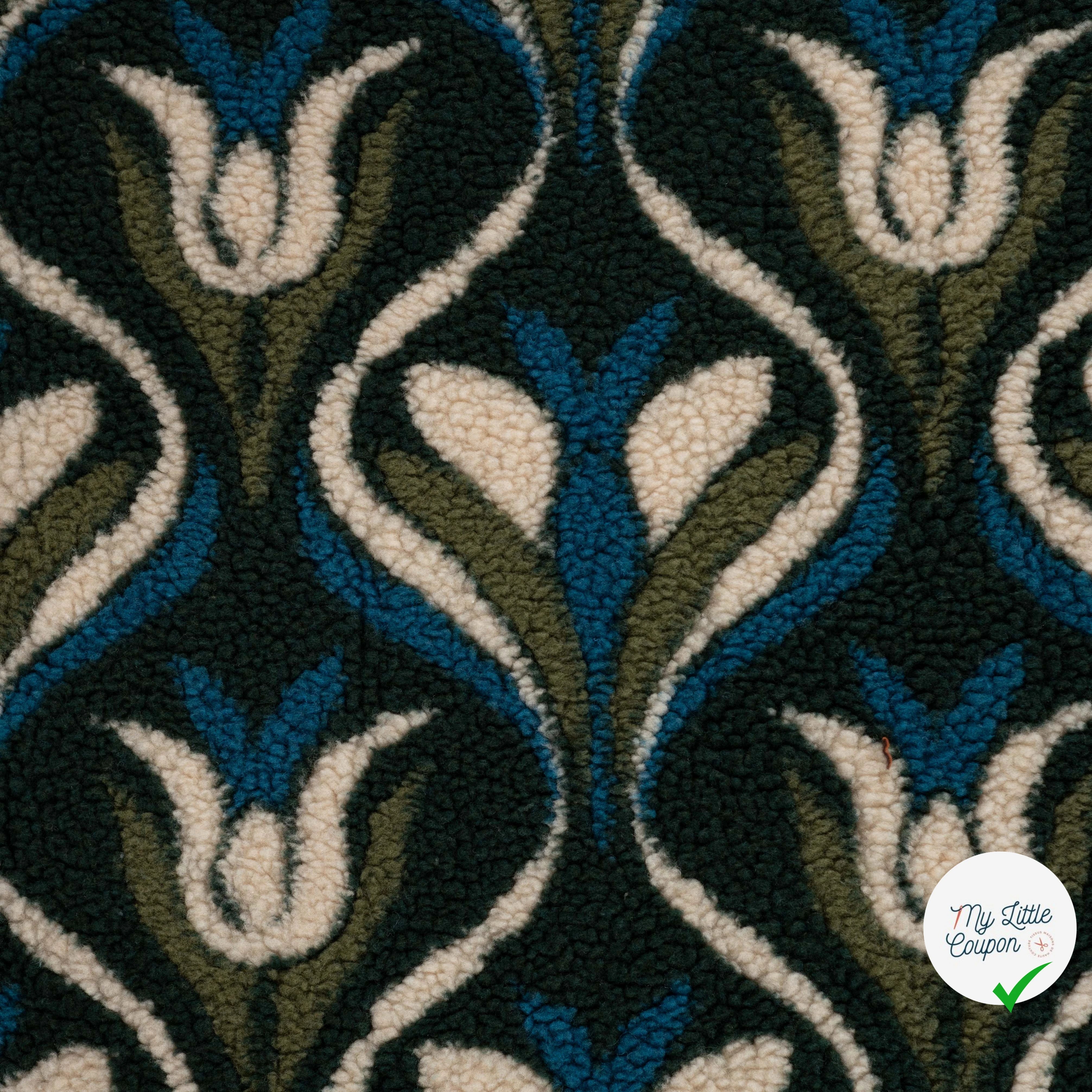 Teddy jacquard pétrole - vue à plat