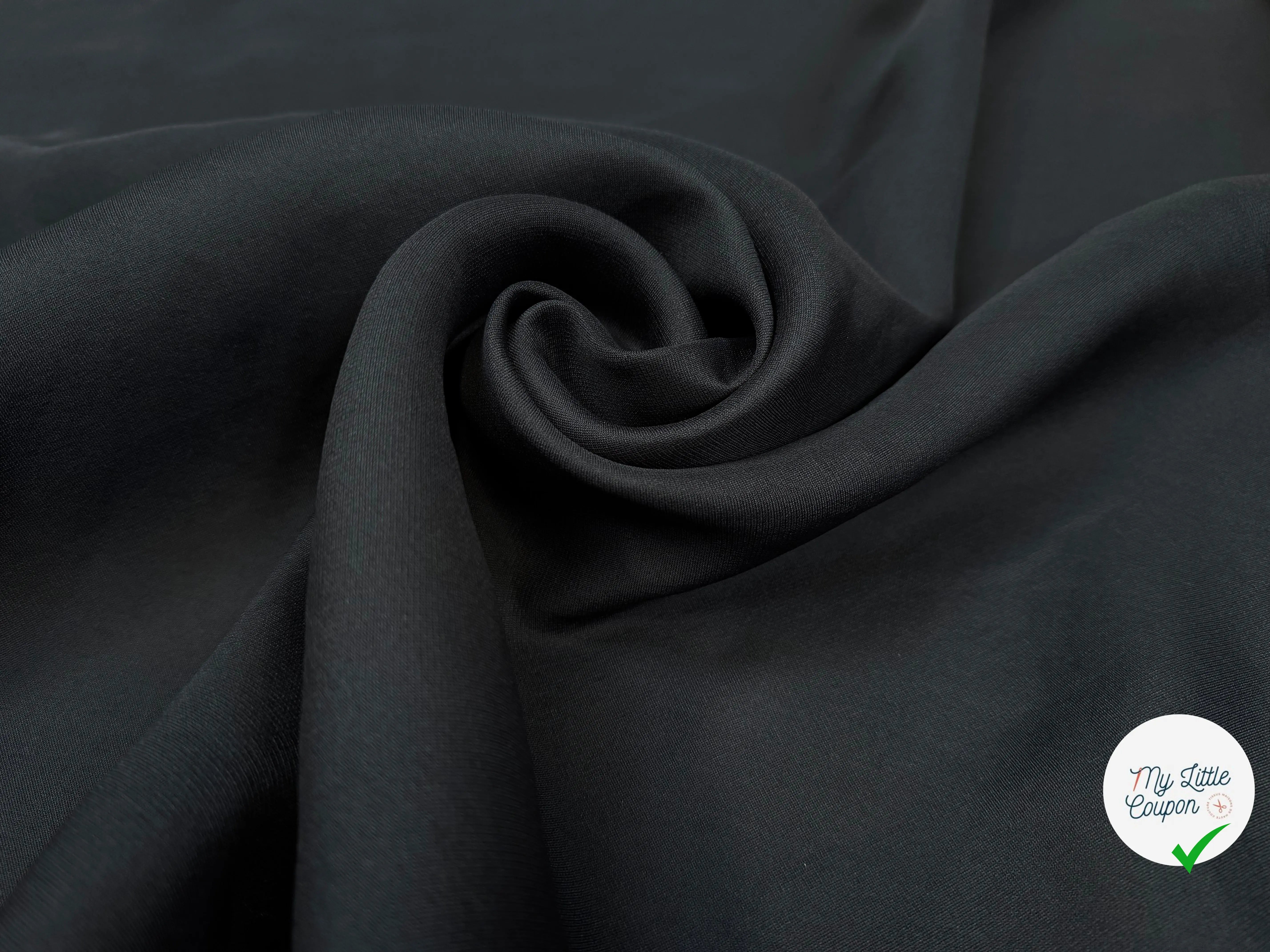 TEXTURED SILK GAZAR, Black - My Little Coupon