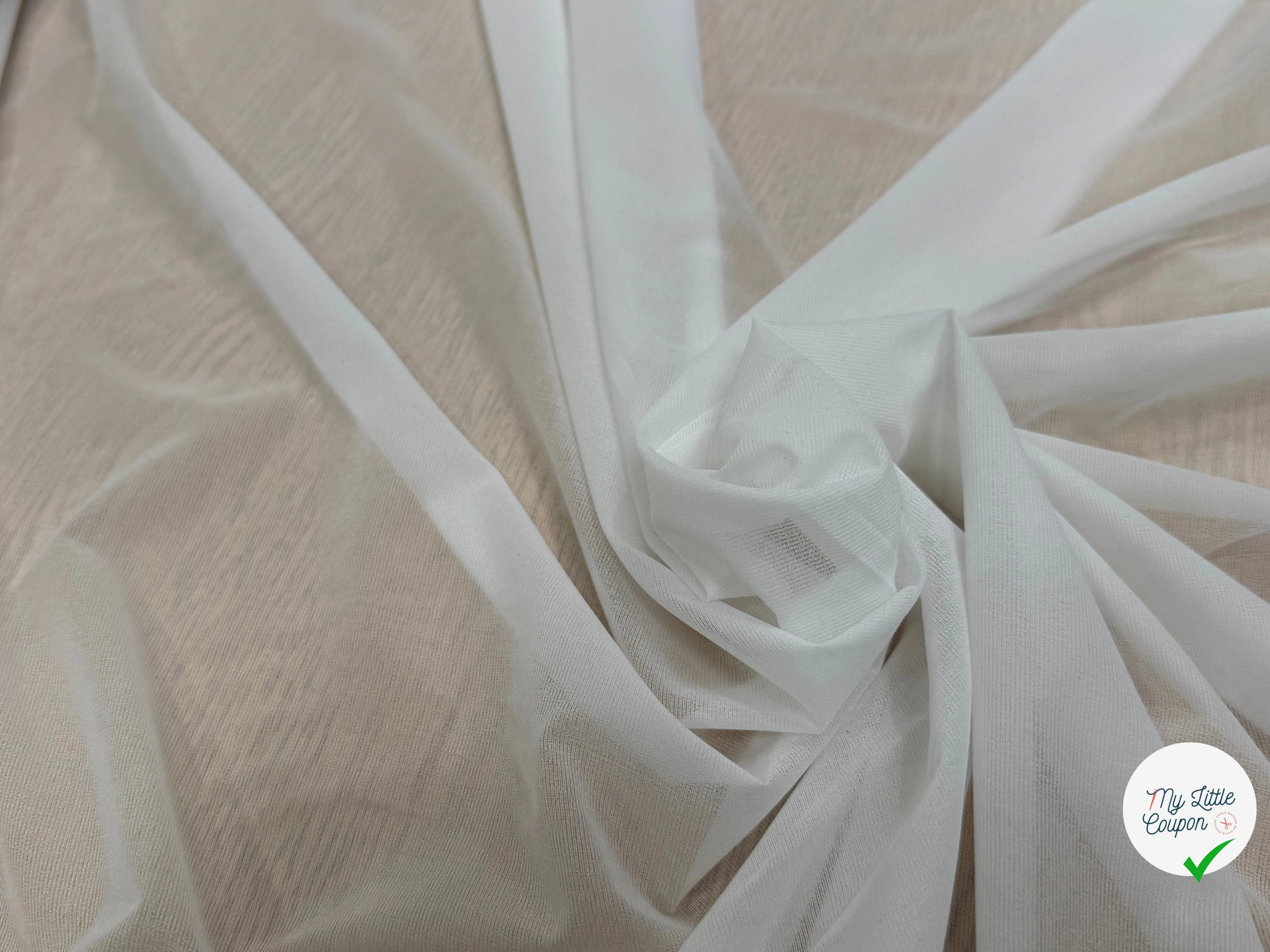 THERMOCOLLANT FIN BLANC LÉGÈREMENT CASSÉ DOUX AU TOUCHÉ - My Little Coupon
