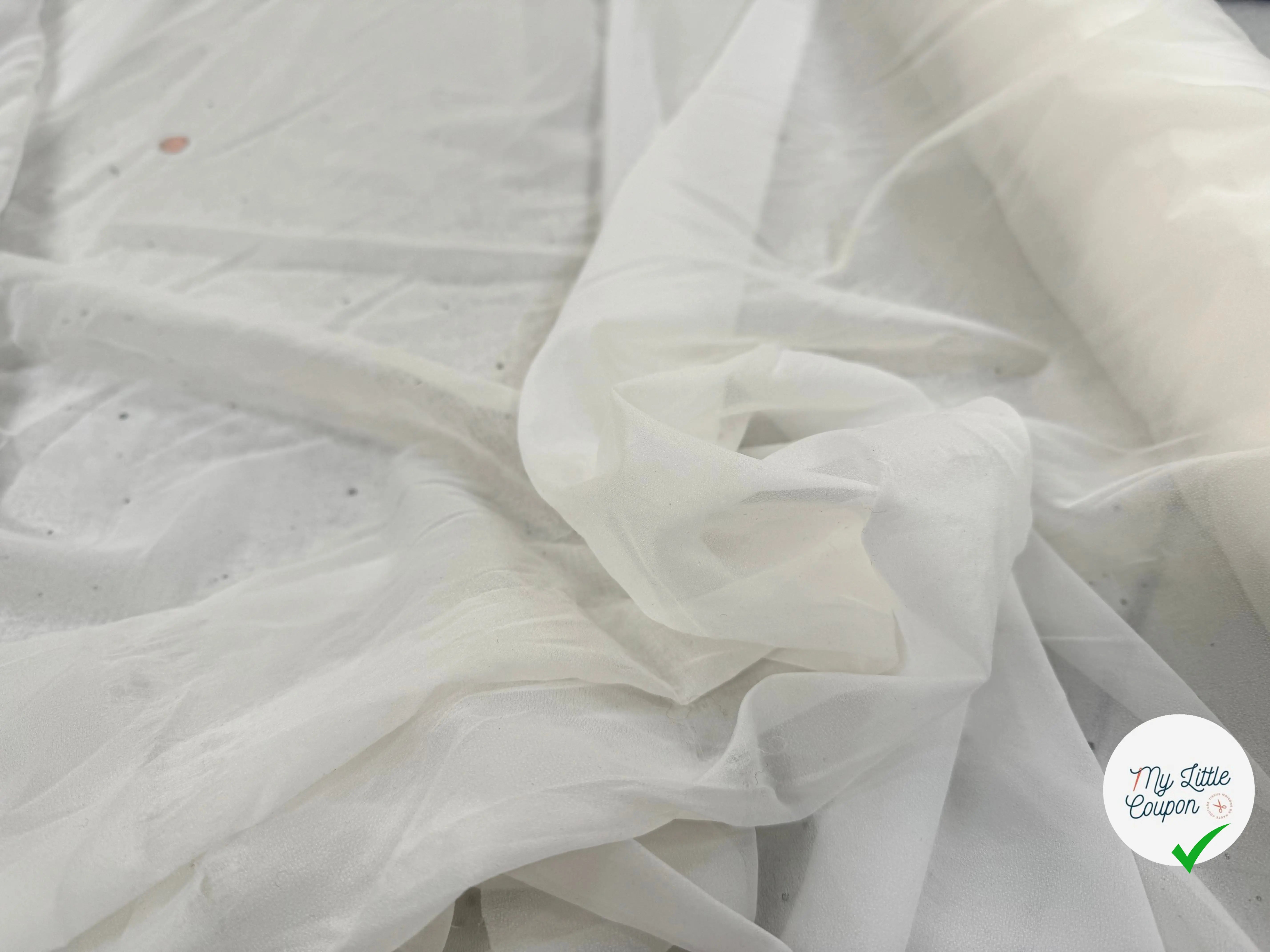 THERMOCOLLANT MAILLE FINE À GRAIN GRANDE LAIZE ÉCRU - My Little Coupon