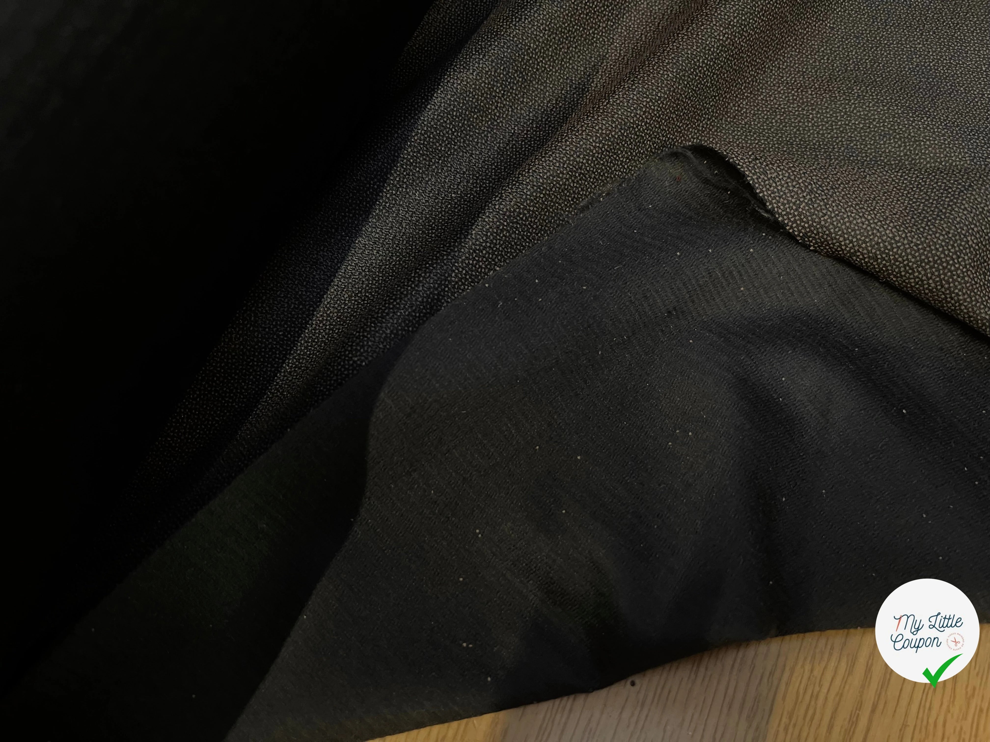 THERMOCOLLANT NOIR À GRAINS BRONZE ENVERS MOLLETONNÉ - My Little Coupon