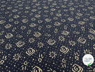TISSU 100% COTON FERMIÈRE FOND BLEU MOTIF CREME - My Little Coupon - tissu - coudre