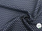 TISSU 100% COTON FERMIÈRE FOND BLEU MOTIF FEUILLAGES - My Little Coupon - tissu - coudre