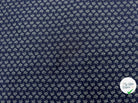 TISSU 100% COTON FERMIÈRE FOND BLEU MOTIF FEUILLAGES - My Little Coupon - tissu - coudre