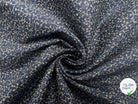 TISSU 100% COTON FERMIÈRE FOND BLEU PETITES ROSACES - My Little Coupon - tissu - coudre
