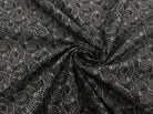 TISSU 100% COTON FERMIÈRE GÉOMÉTRIE CIRCULAIRE FOND NOIR - My Little Coupon - tissu - coudre