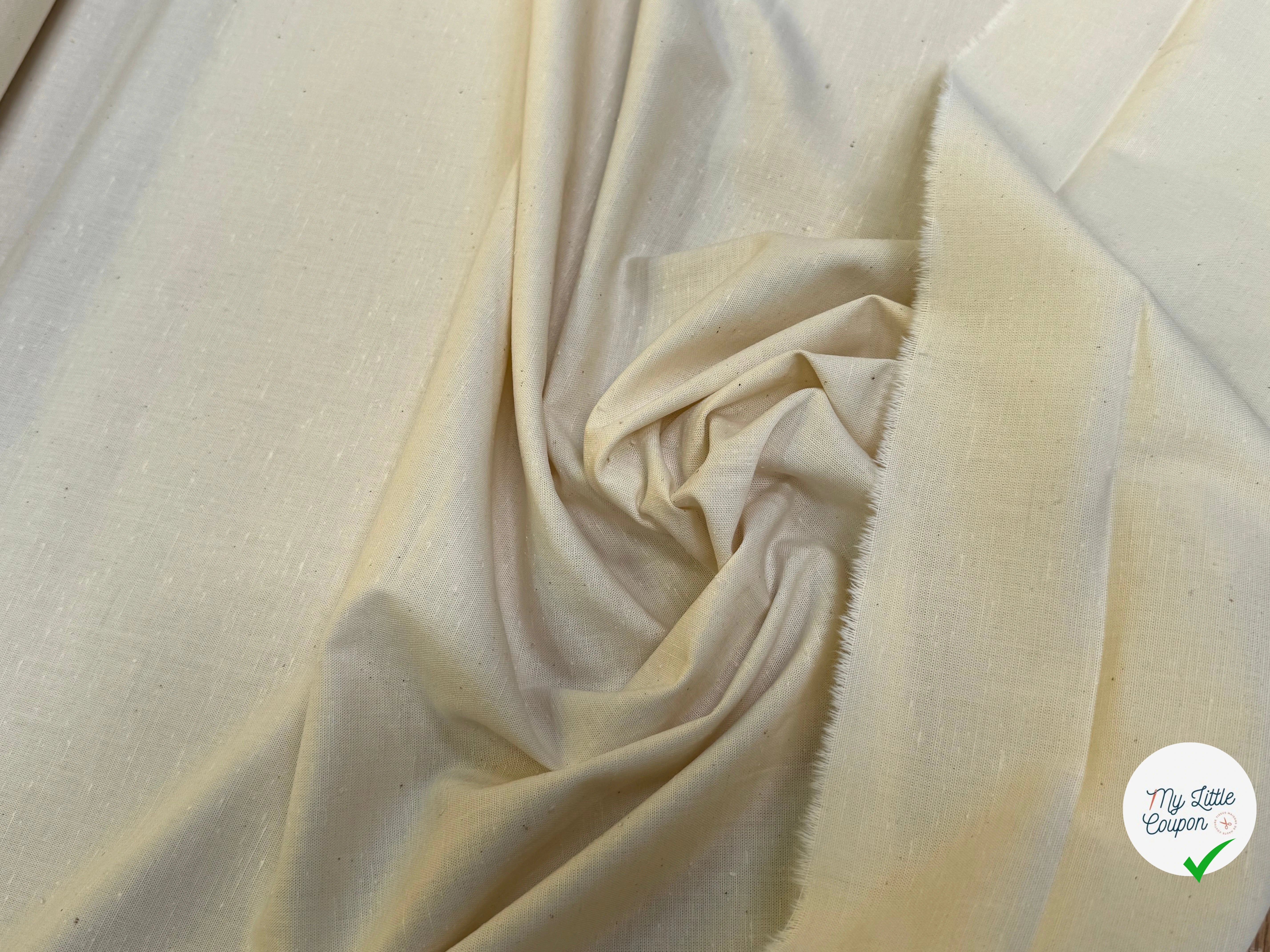 TISSU 100% COTON ORGANIC ÉCRU - My Little Coupon