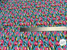 TISSU 100% VISCOSE FOND BONNIE BLUE IMPRIMÉ TULIP - My Little Coupon