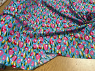 TISSU 100% VISCOSE FOND BONNIE BLUE IMPRIMÉ TULIP - My Little Coupon