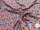 TISSU 100% VISCOSE FOND ROSE IMPRIMÉ BOUQUETS - My Little Coupon