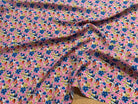 TISSU 100% VISCOSE FOND ROSE IMPRIMÉ BOUQUETS - My Little Coupon