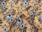 TISSU 100% VISCOSE IMPRIMÉ FOND DOWN ORANGE - My Little Coupon