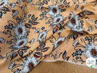 TISSU 100% VISCOSE IMPRIMÉ FOND DOWN ORANGE - My Little Coupon
