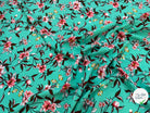 TISSU 100% VISCOSE IMPRIMÉ FOND LAGOON - My Little Coupon
