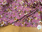 TISSU 100% VISCOSE IMPRIMÉ FOND VIEUX ROSE - My Little Coupon