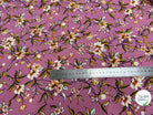 TISSU 100% VISCOSE IMPRIMÉ FOND VIEUX ROSE - My Little Coupon