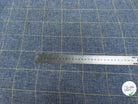 TISSU À CARREAUX 42% LIN LAINE & VISCOSE BLEU DENIM - My Little Coupon
