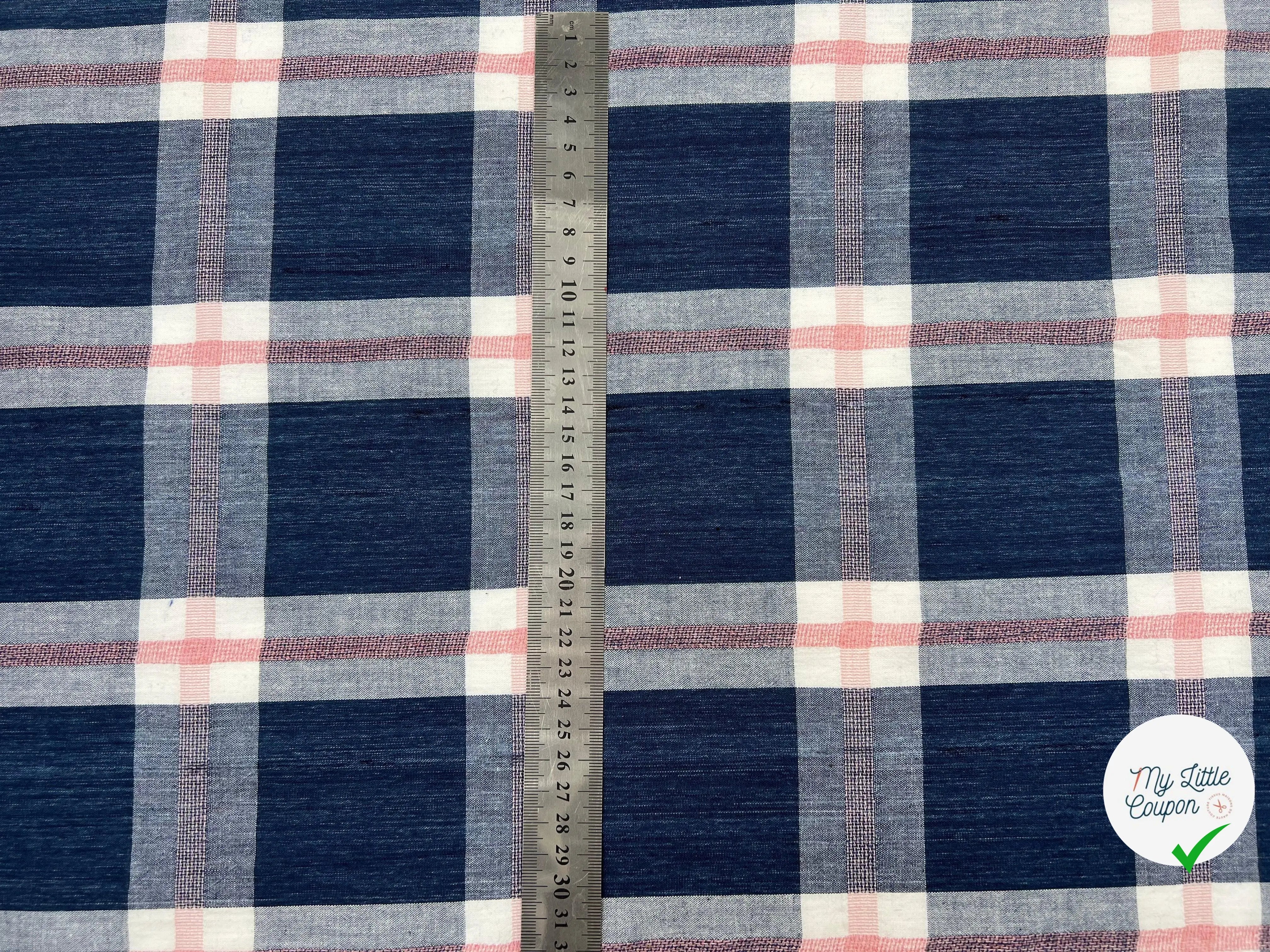 TISSU À CARREAUX MELI MELO DE CHAMBRAY ET D'INDIGO - My Little Coupon - tissu - coudre