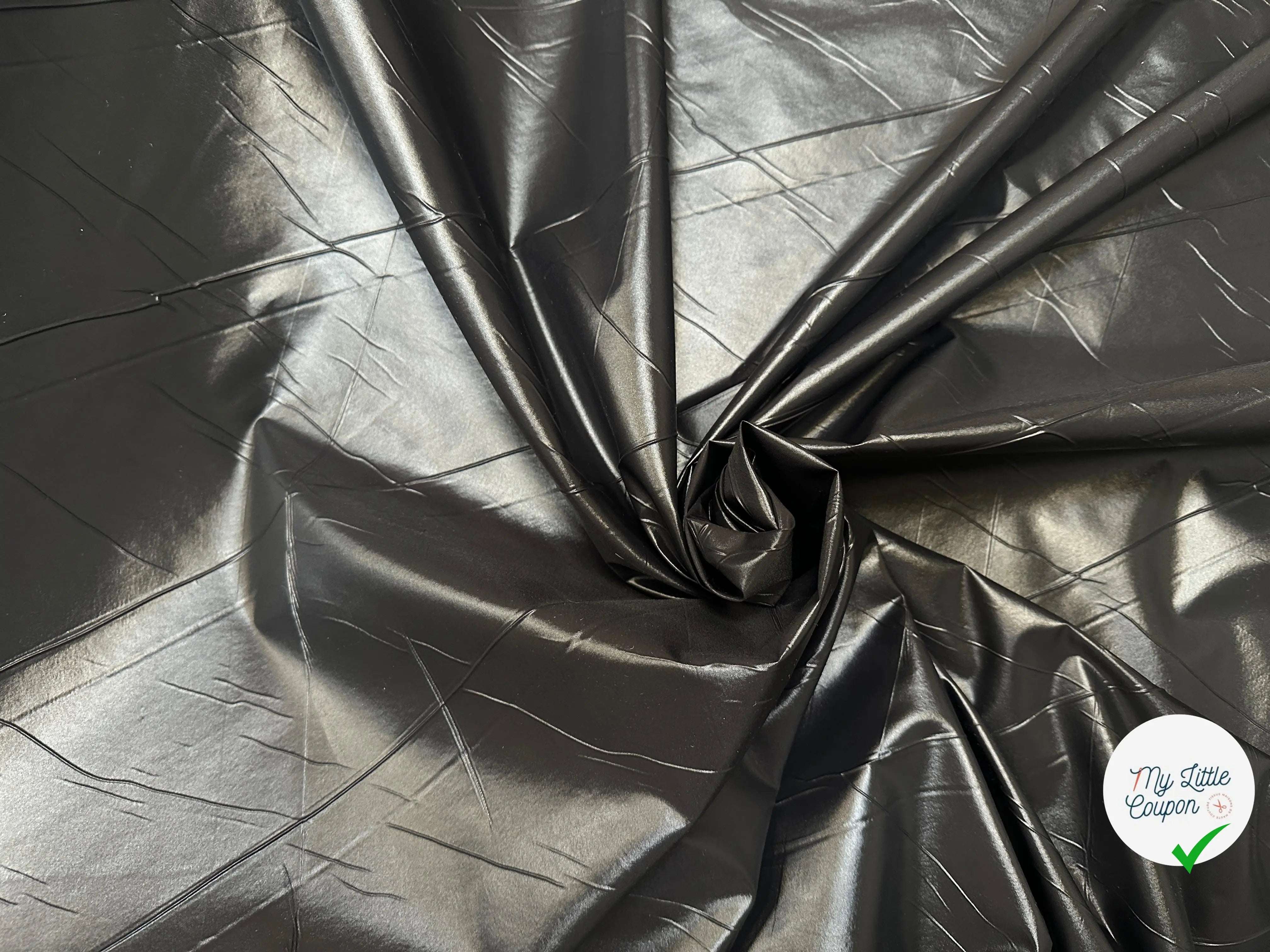 TISSU ANORAK NOIR IMPERMEABLE - My Little Coupon