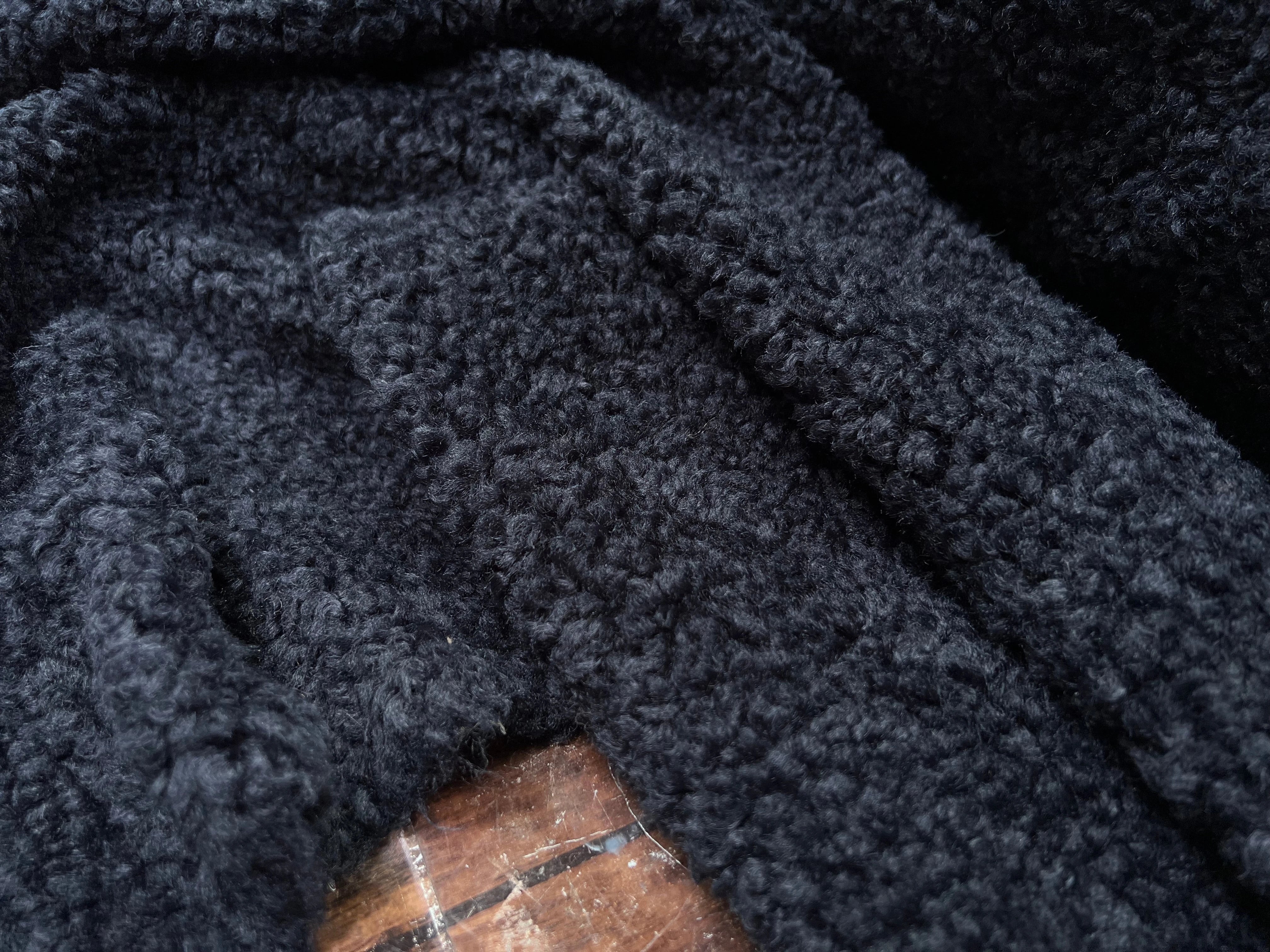 TISSU BOUCLETTE BLEU MARINE - My Little Coupon