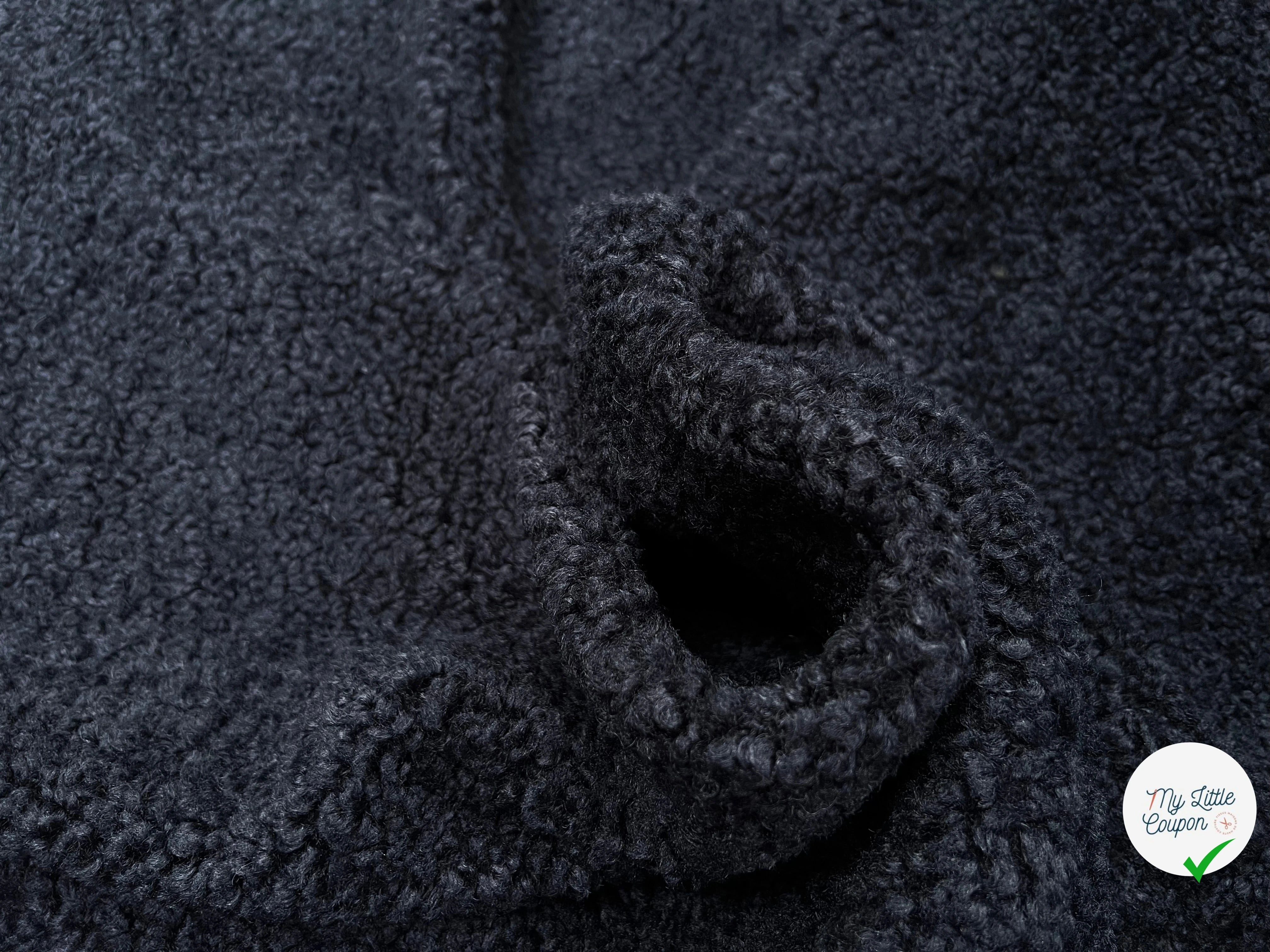 TISSU BOUCLETTE BLEU MARINE - My Little Coupon