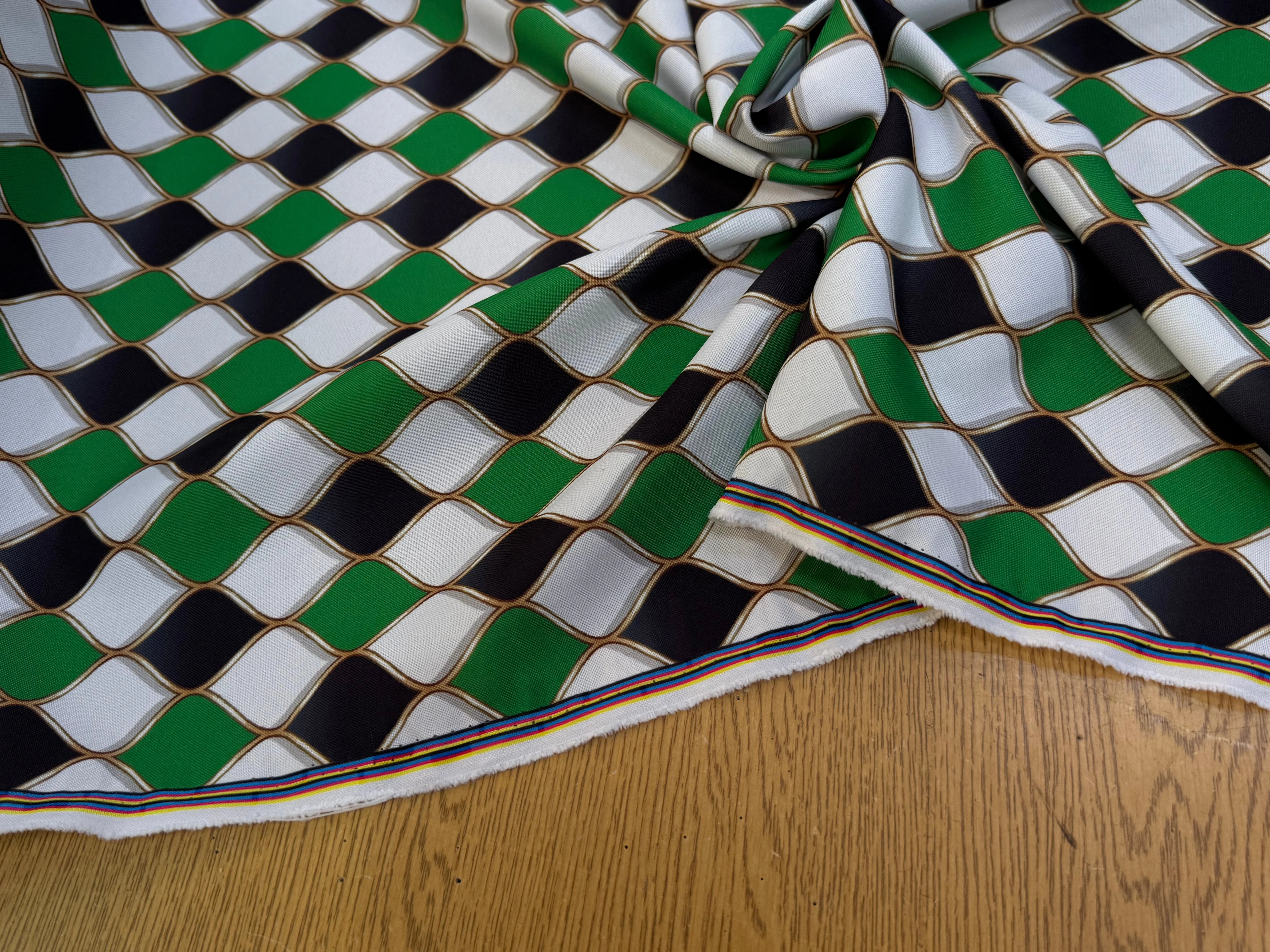 TISSU BURLINGTON VERT ET NOIR - My Little Coupon