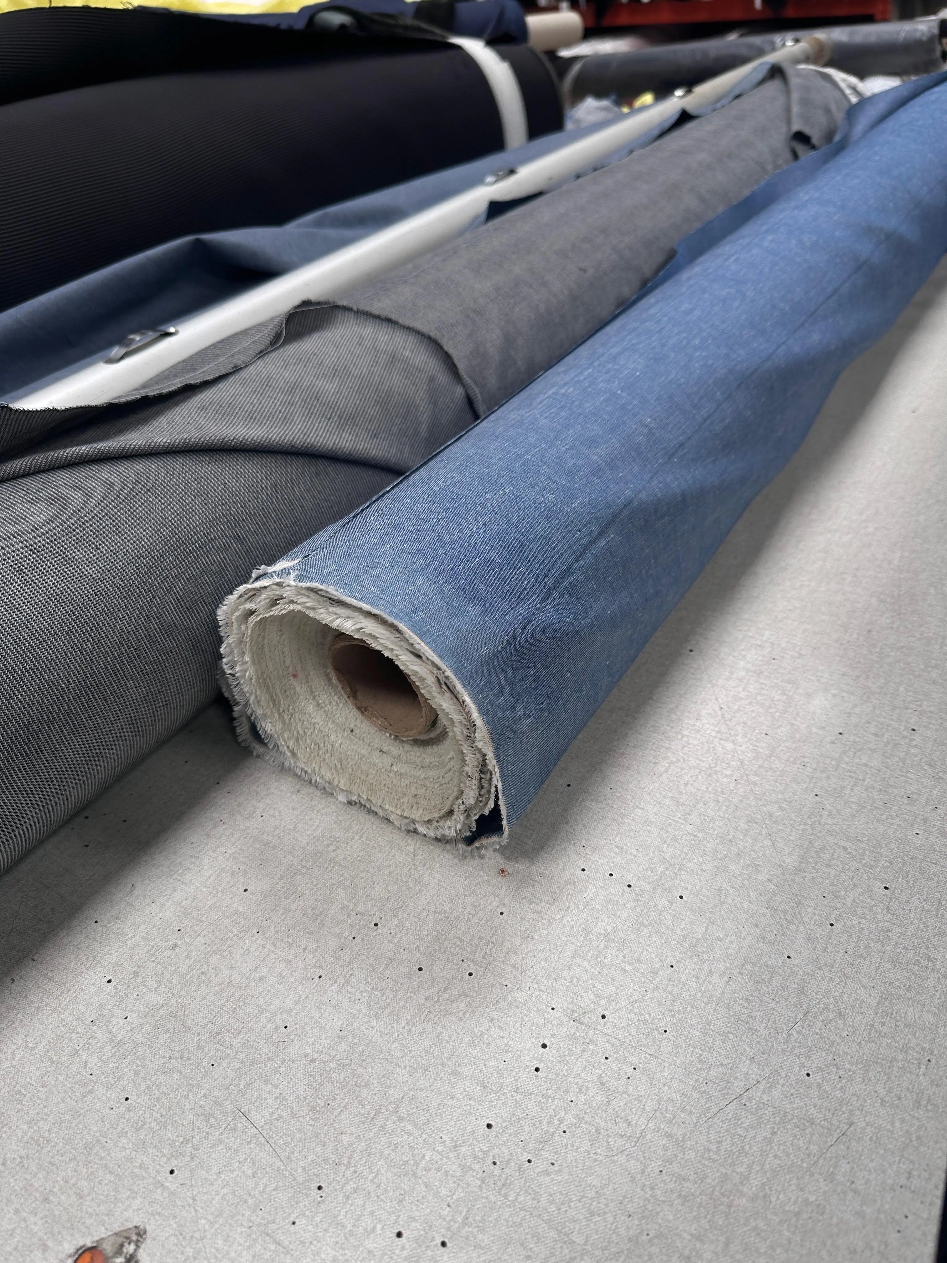 TISSU CHAMBRAY COTON LIN - My Little Coupon - tissu - coudre