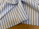 TISSU CHEMISE 100% COTON ORGANIC À RAYURES WHITE & SKY BLUE - My Little Coupon
