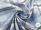 TISSU CHEMISE CARREAUX D'AZUR - My Little Coupon - tissu - coudre