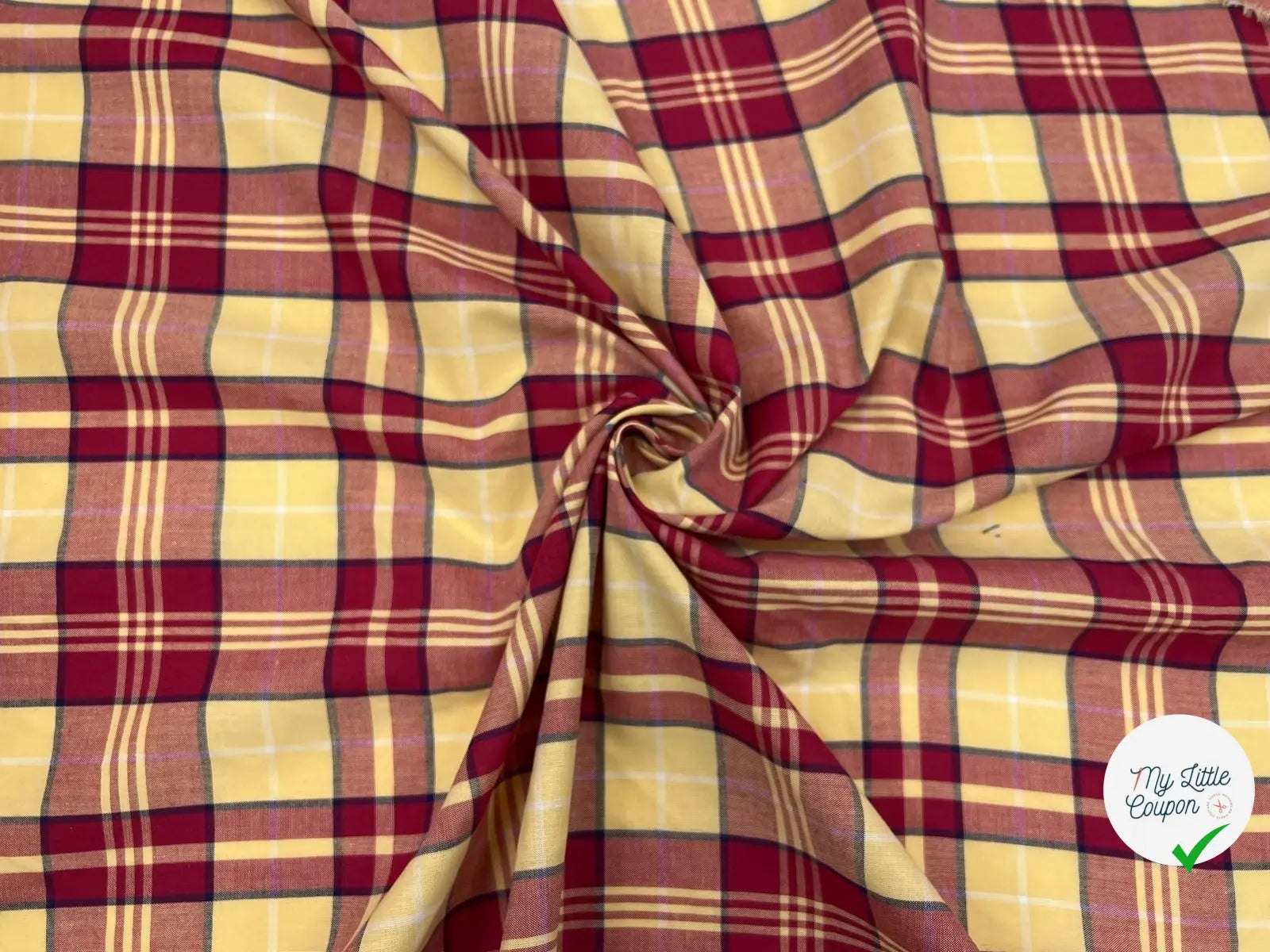 TISSU CHEMISE CARREAUX ESPRIT MADRAS - My Little Coupon - tissu - coudre