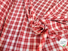 TISSU CHEMISE CARREAUX ROUGE BLANC - My Little Coupon