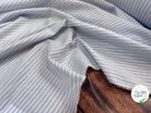 TISSU CHEMISE COTON BLANCHE À RAYURES BLEU - My Little Coupon