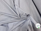 TISSU CHEMISE COTON BLANCHE À RAYURES BLEU - My Little Coupon