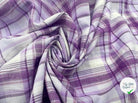TISSU CHEMISE COTON CARREAUX MAUVES - My Little Coupon - tissu - coudre