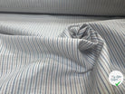 TISSU CHEMISE COTON FOND BLANC AVEC PETITES RAYURES - My Little Coupon