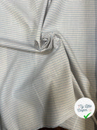 TISSU CHEMISE COTON FOND BLANC AVEC PETITES RAYURES - My Little Coupon