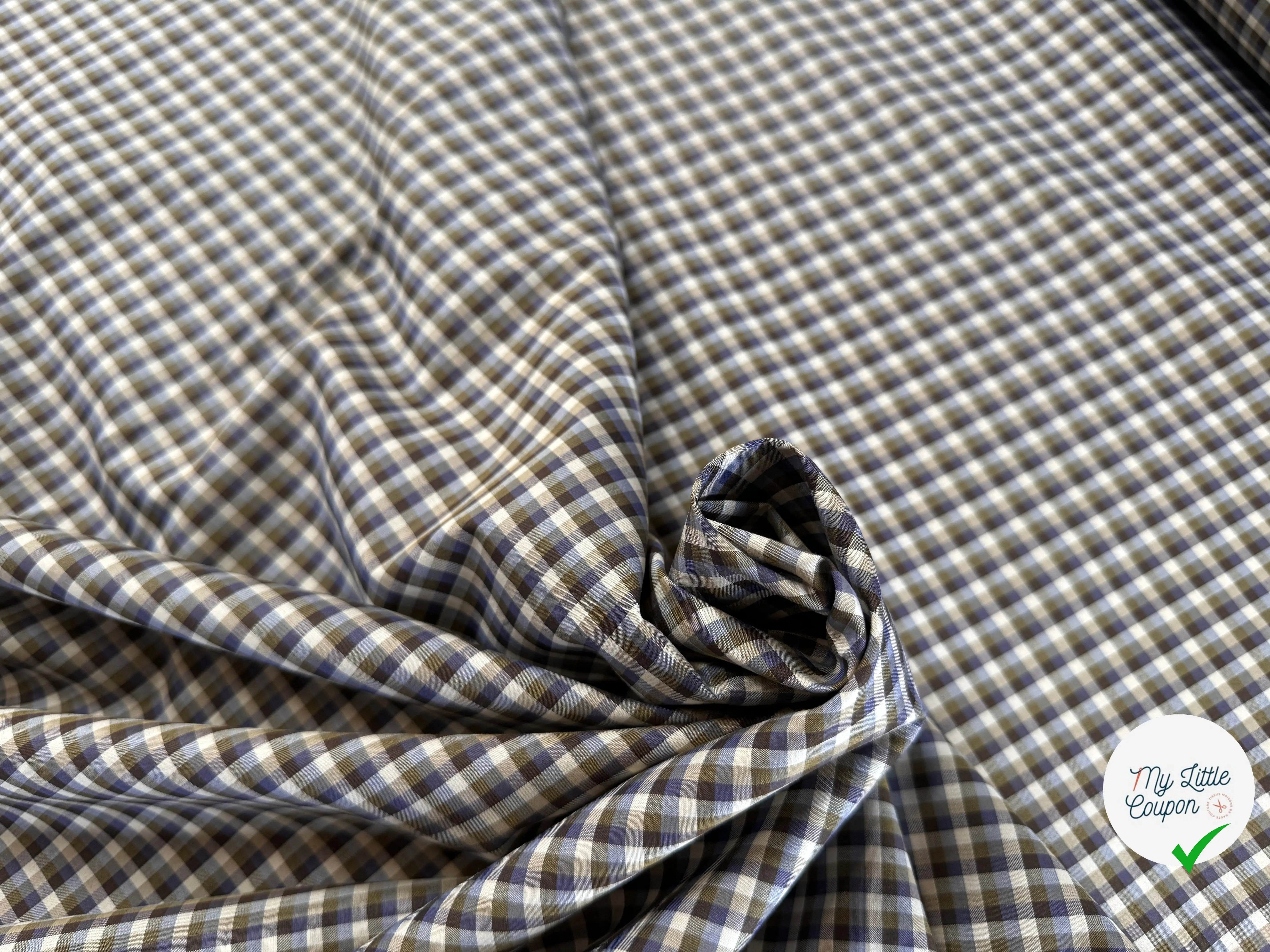 TISSU CHEMISE COTON PETITS CARREAUX - My Little Coupon
