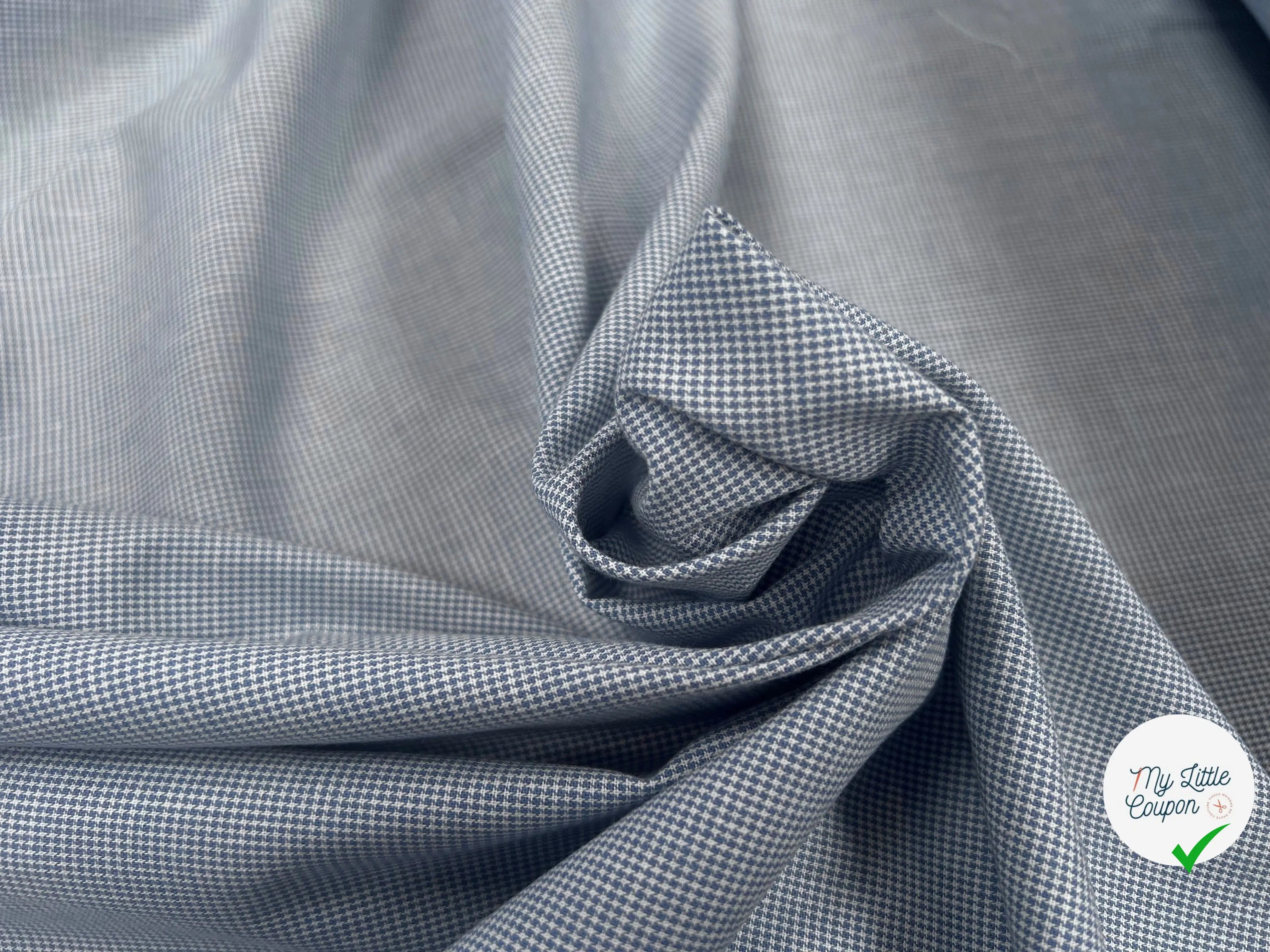 TISSU CHEMISE COTON PIED DE POULE ULTRA CHIC - My Little Coupon