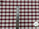 TISSU CHEMISE COTON TISSÉ TEINT CARREAUX TONS LIE DE VIN - My Little Coupon - tissu - coudre