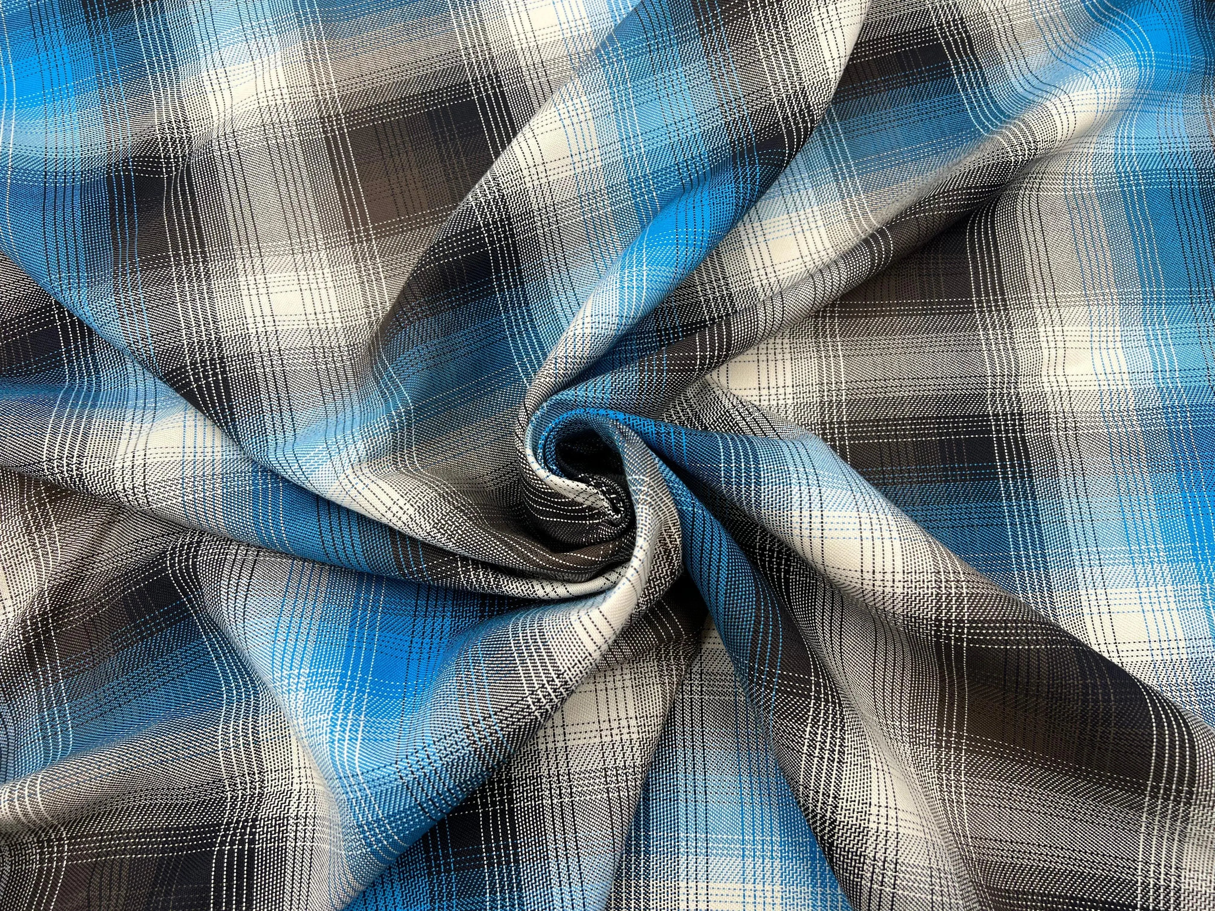 TISSU CHEMISE DUVETEUX CARREAUX COTON ITALIE - My Little Coupon - tissu - coudre