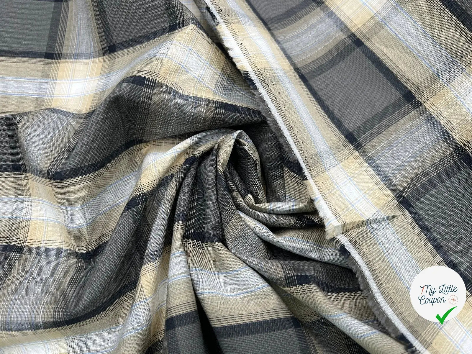 TISSU CHEMISE OLD FASHION - My Little Coupon - tissu - coudre