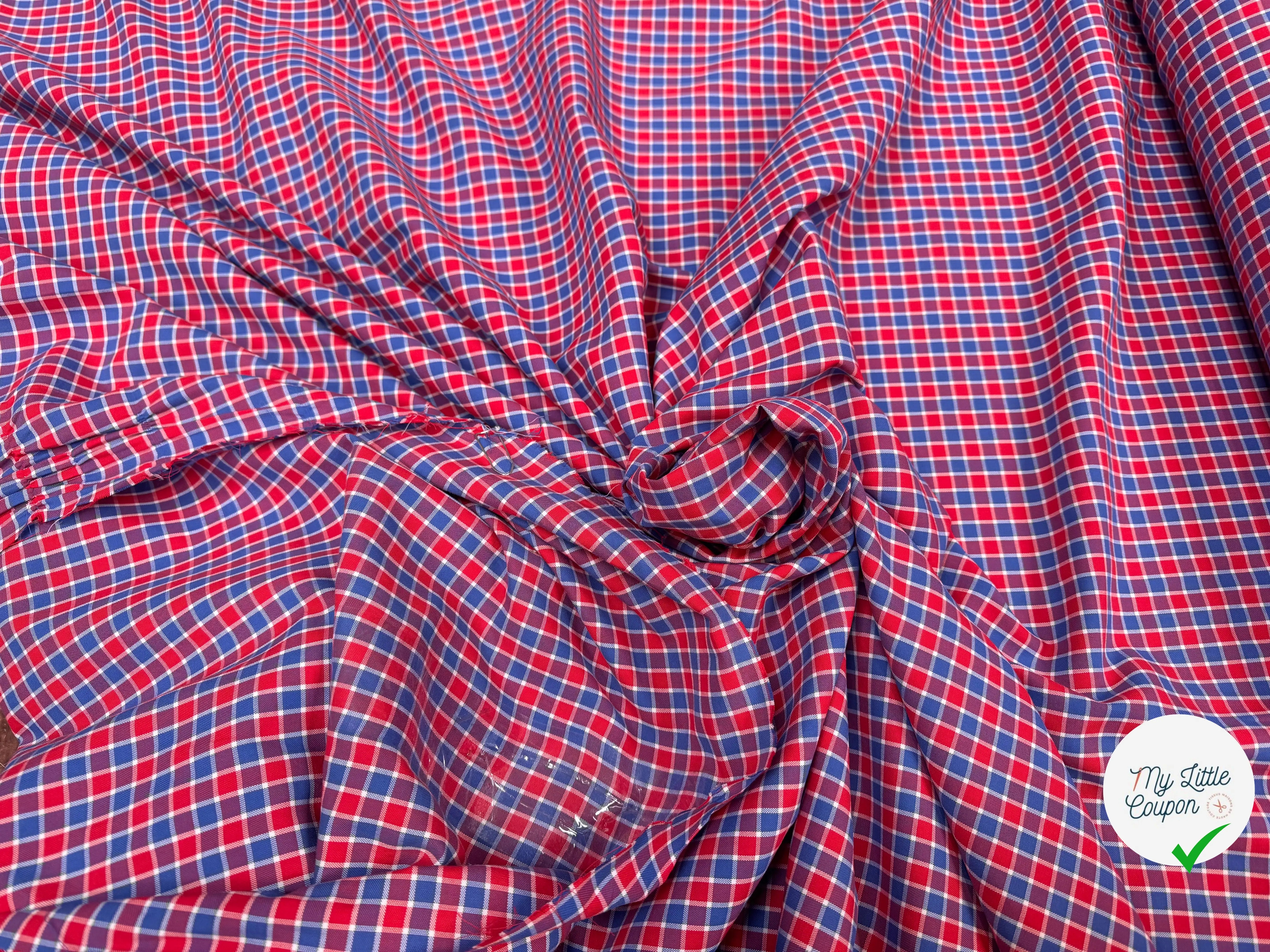 TISSU CHEMISE OXFORD CARREAUX 4 - My Little Coupon