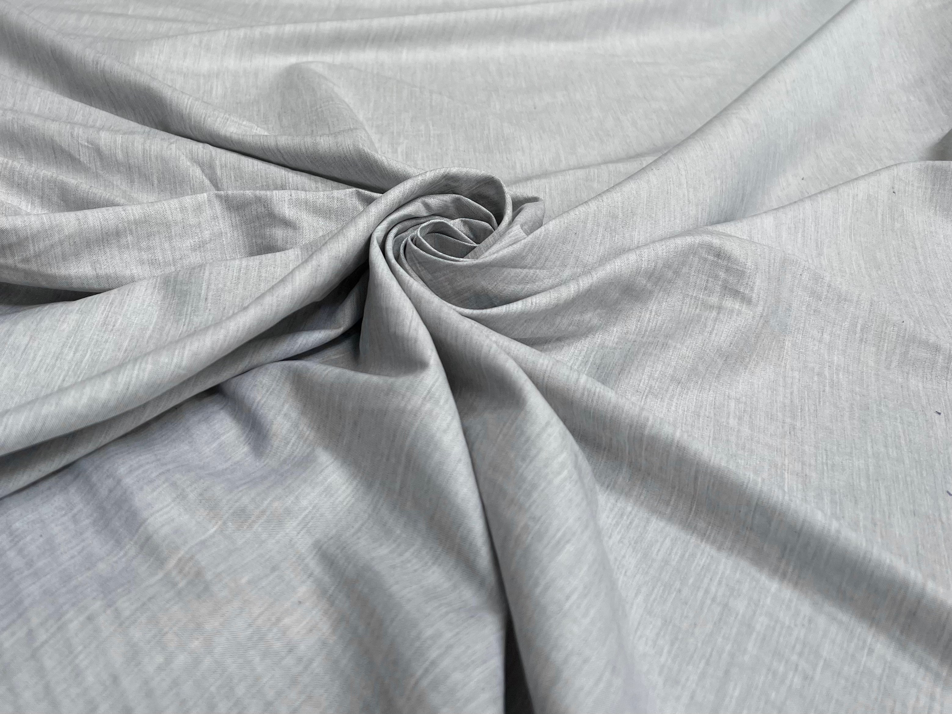 TISSU CHEMISE OXFORD GRIS TRÈS LÉGÈREMENT BLEUTÉ - My Little Coupon