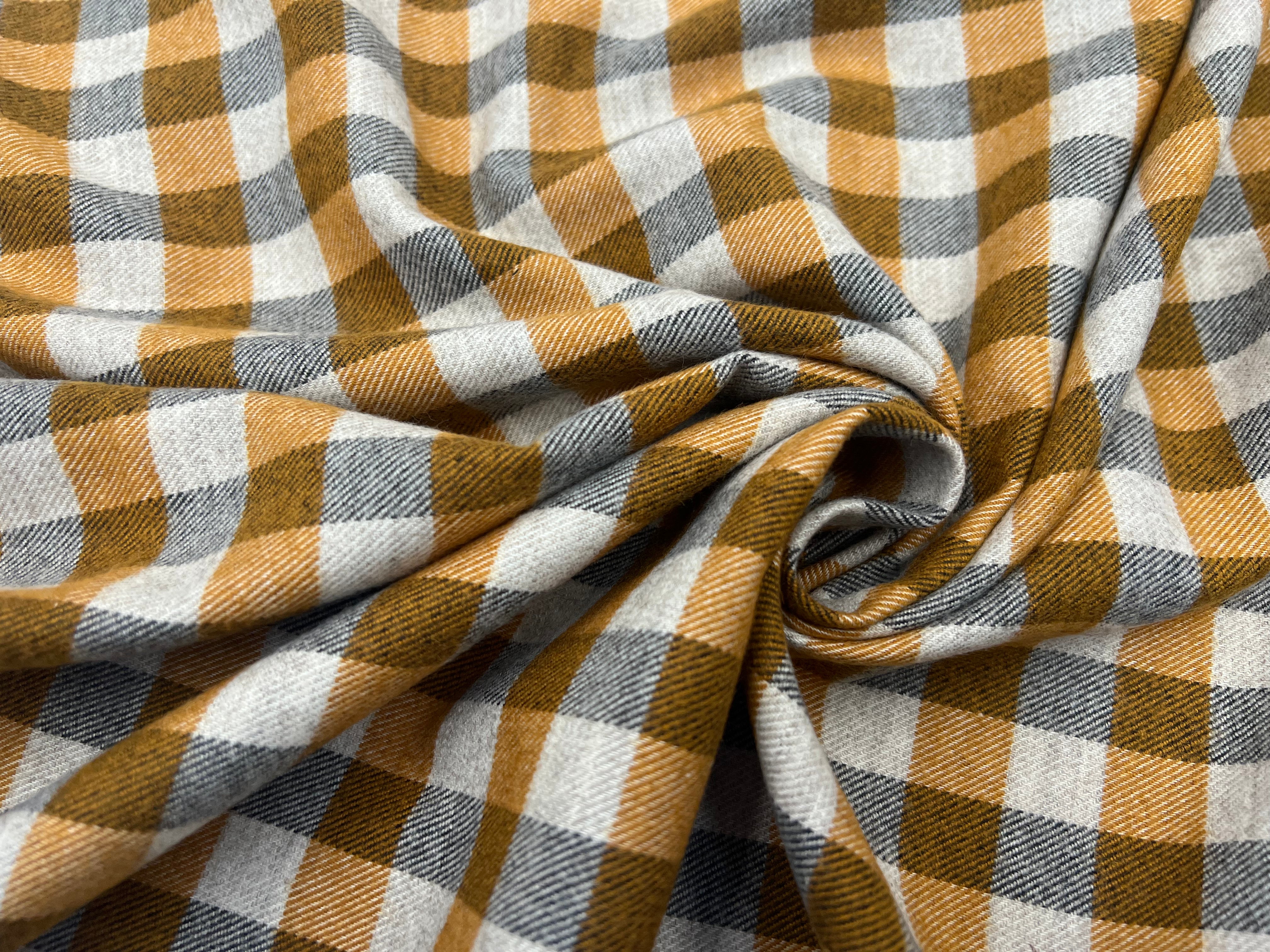TISSU CHEMISE PILOU PETITS CARREAUX DOUX MSO