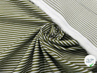 TISSU CHEMISE TISSÉ TEINT BANDE SATIN VERT OLIVE - My Little Coupon - tissu - coudre
