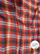 TISSU CHEMISE TRAPPEUR CARREAUX MULTICOLORES - My Little Coupon