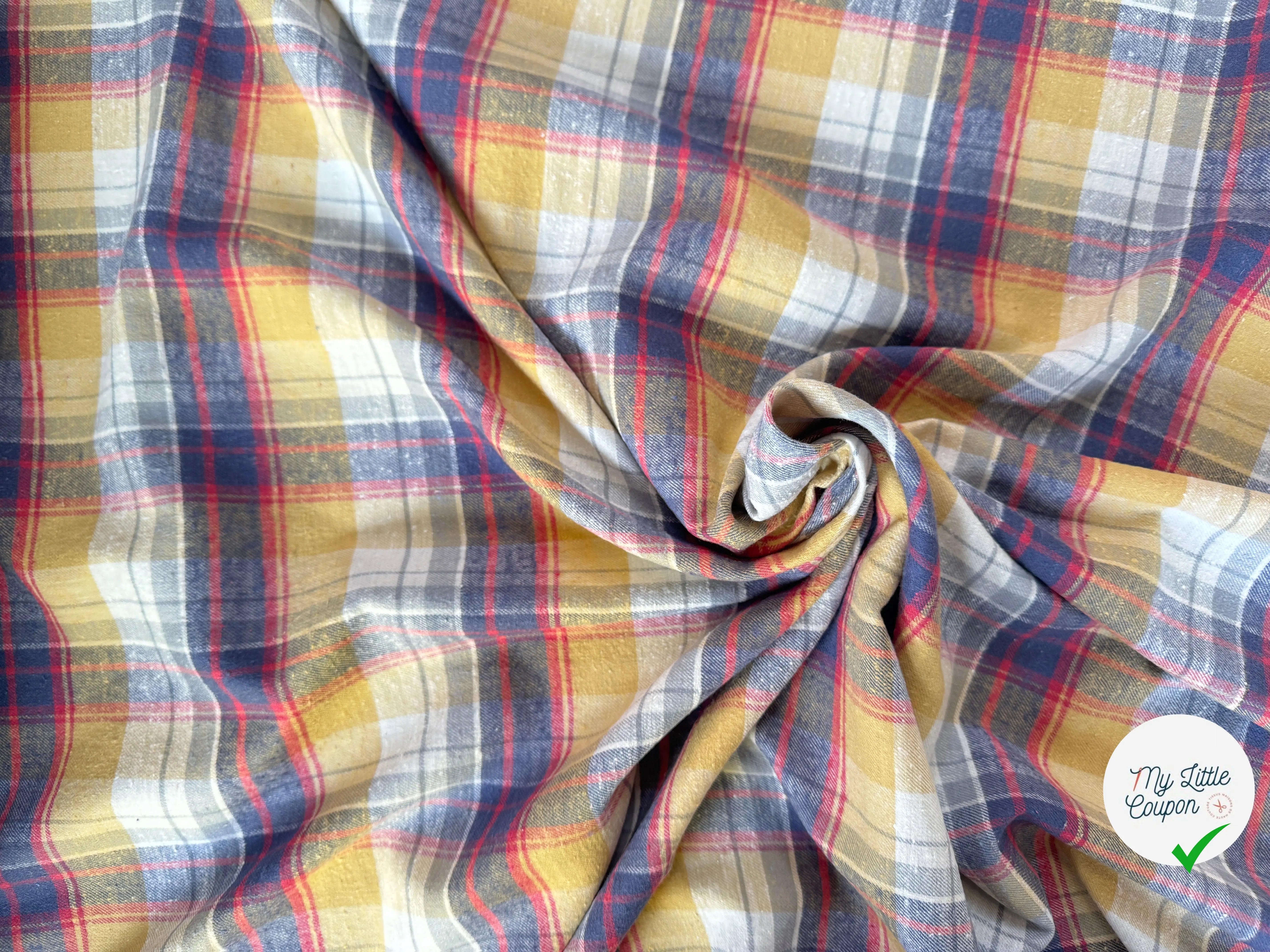 TISSU CHEMISE TRAPPEUR (FLANELETTE) SERGÉE - My Little Coupon