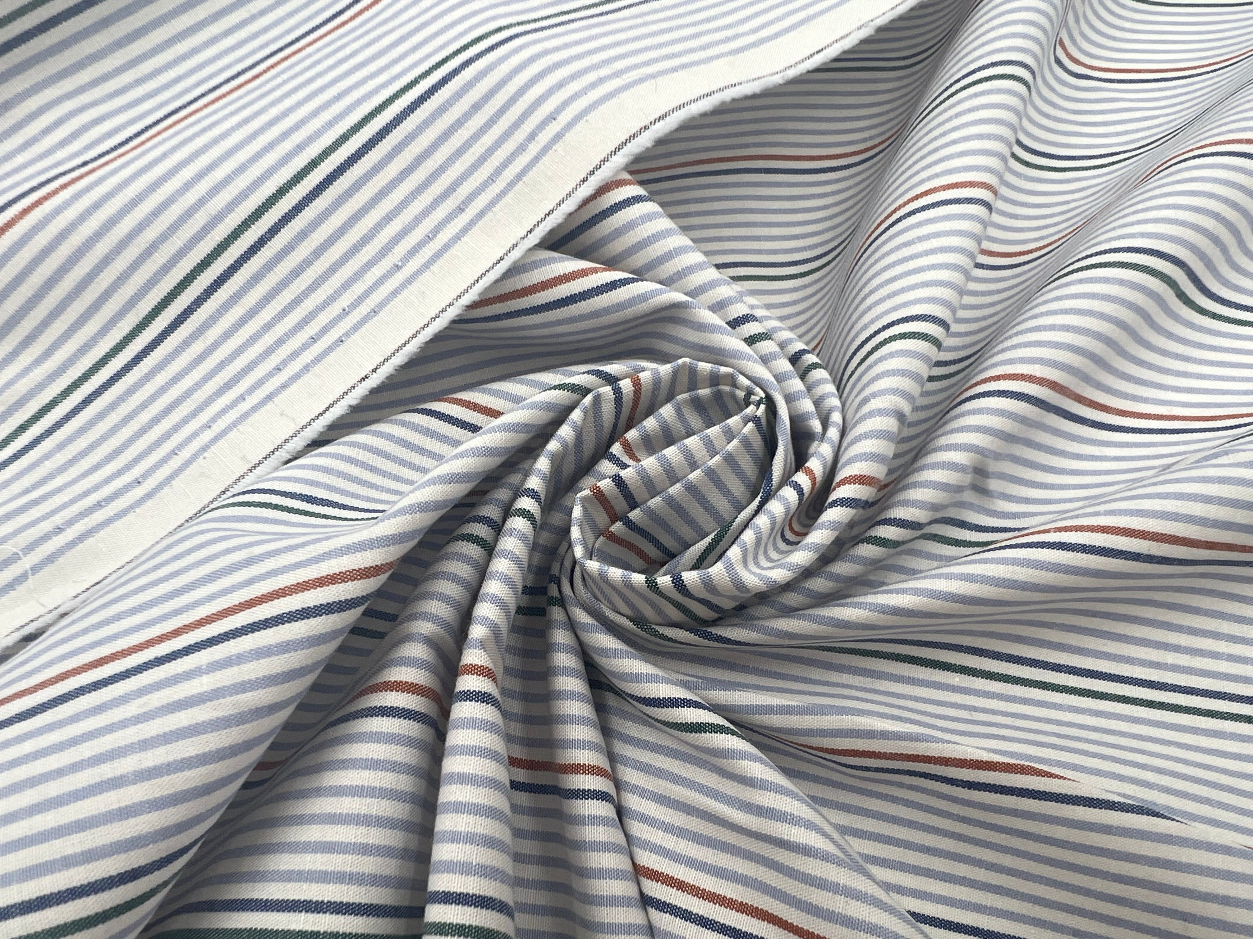 TISSU CHEMISES RAYURES MULTICOLORES MSO